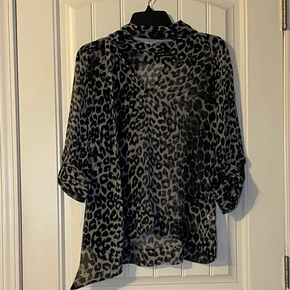 Sheer Cheetah print Top